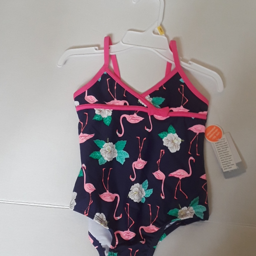 *Carter’s New Navy Flamingo Floral UPF 50+ Swimsuit C149